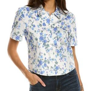 Favorite Daughter Blue Floral Button Down Shirt